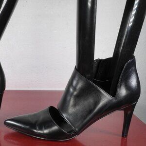 Women's Sigerson Morrison Black Leather Straps Low Heel Fashion Shoes 8